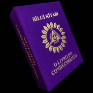 Livro do Conhecimento é um Livro Celestial de Iluminação um chamado dos Céus para a Humanidade. A imagem apresenta a capa do Livro: cor roxo escrito em dourado.